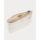 Metallic Snake Leather Wristlet