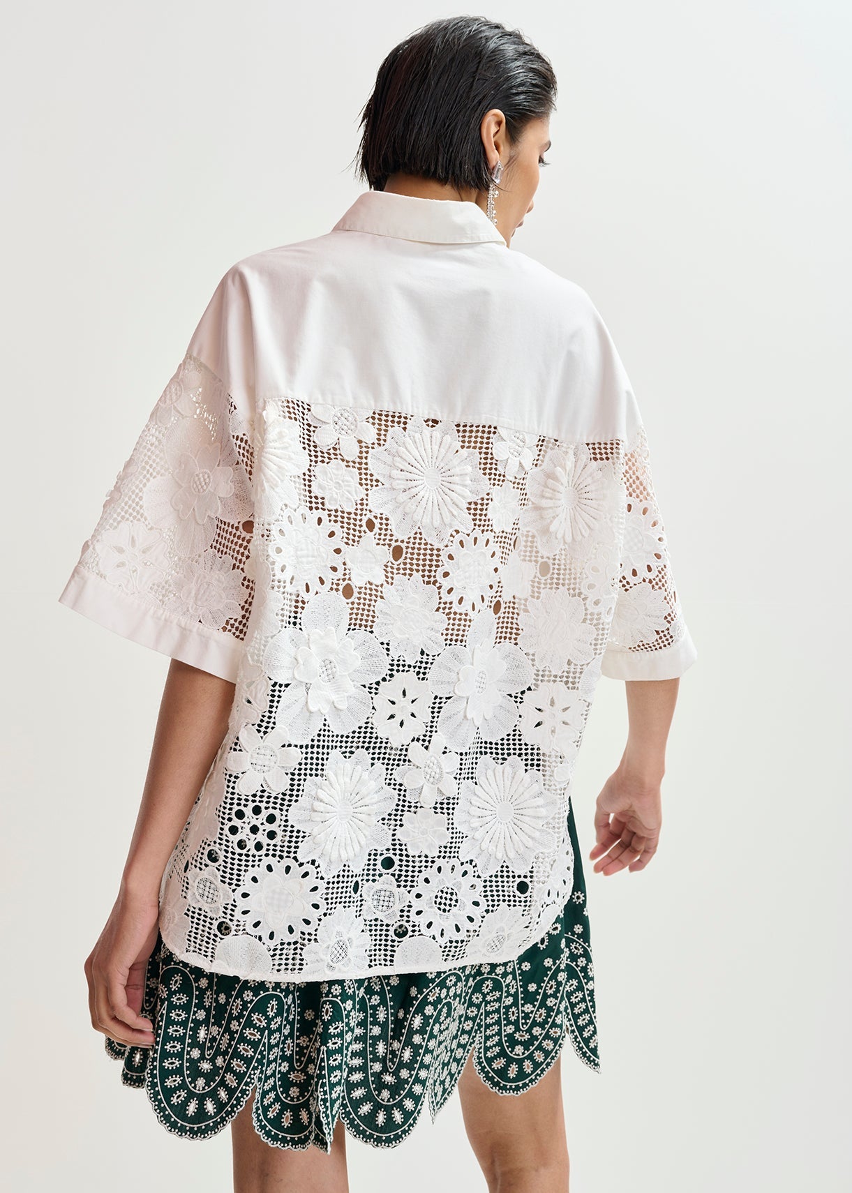 KALI OVERSIZED LACE SHIRT ESSENTIEL ANTWERP