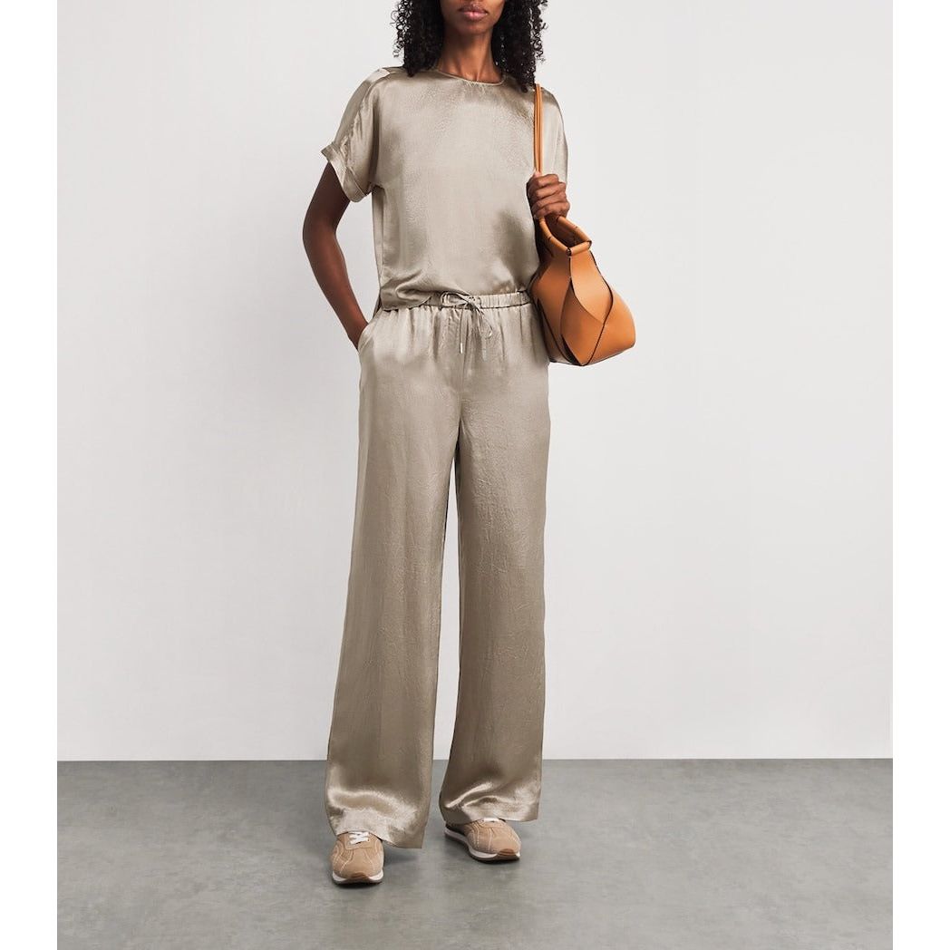 Light Gray Elliat Straight Leg Pants Faded Olive