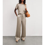 Light Gray Elliat Straight Leg Pants Faded Olive