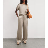 Light Gray Elliat Straight Leg Pants Faded Olive