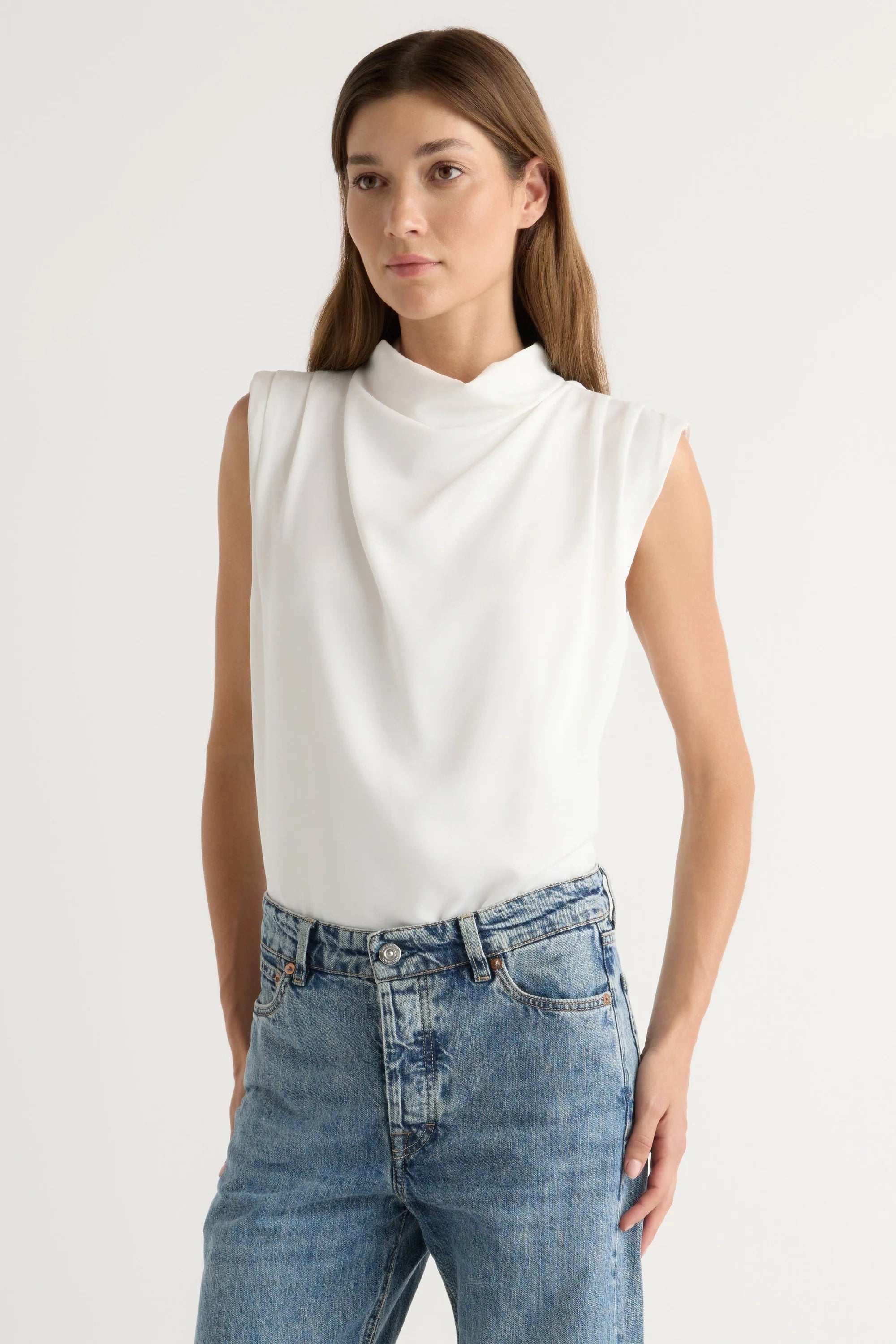 Allegra Gathered- Neck Sleeveless  Blouse Modern Citizen