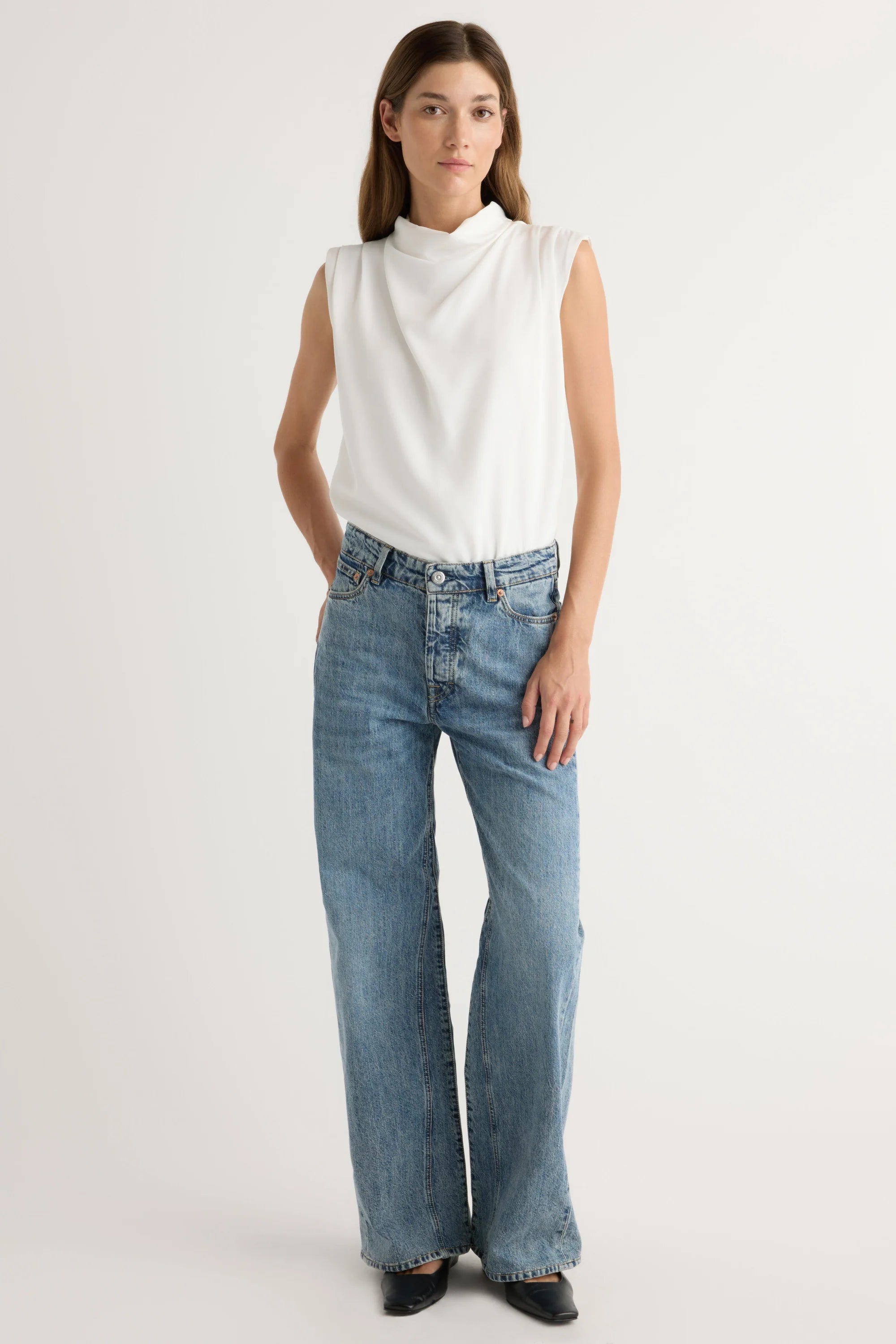 Allegra Gathered- Neck Sleeveless  Blouse Modern Citizen
