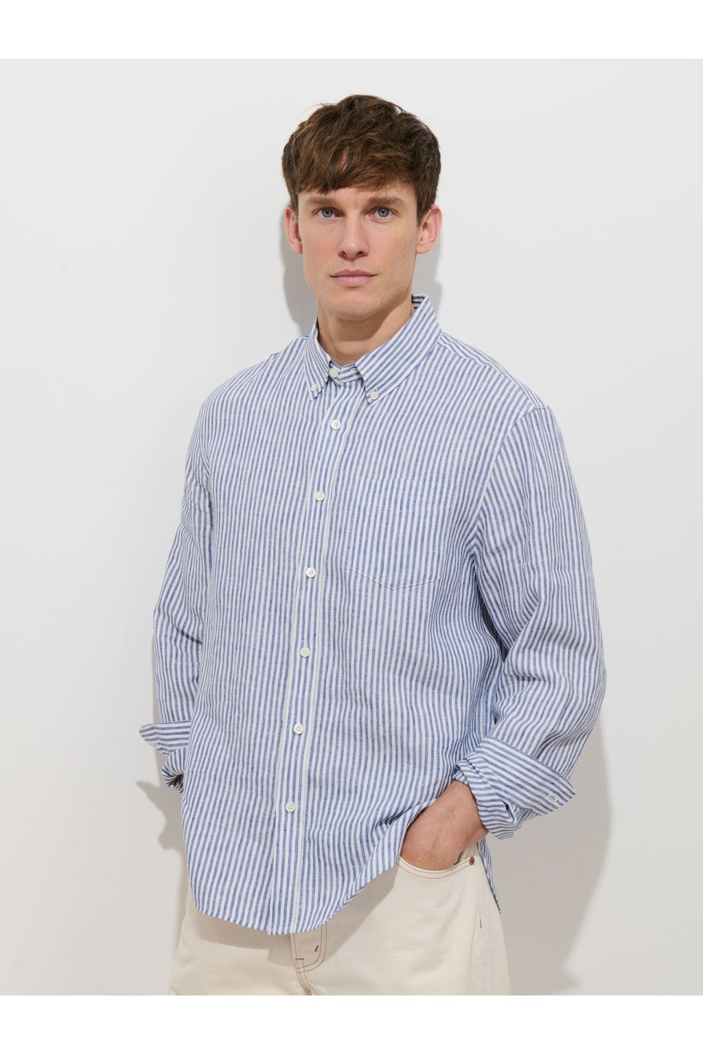 Mill Striped Shirt in Linen Alex Mill