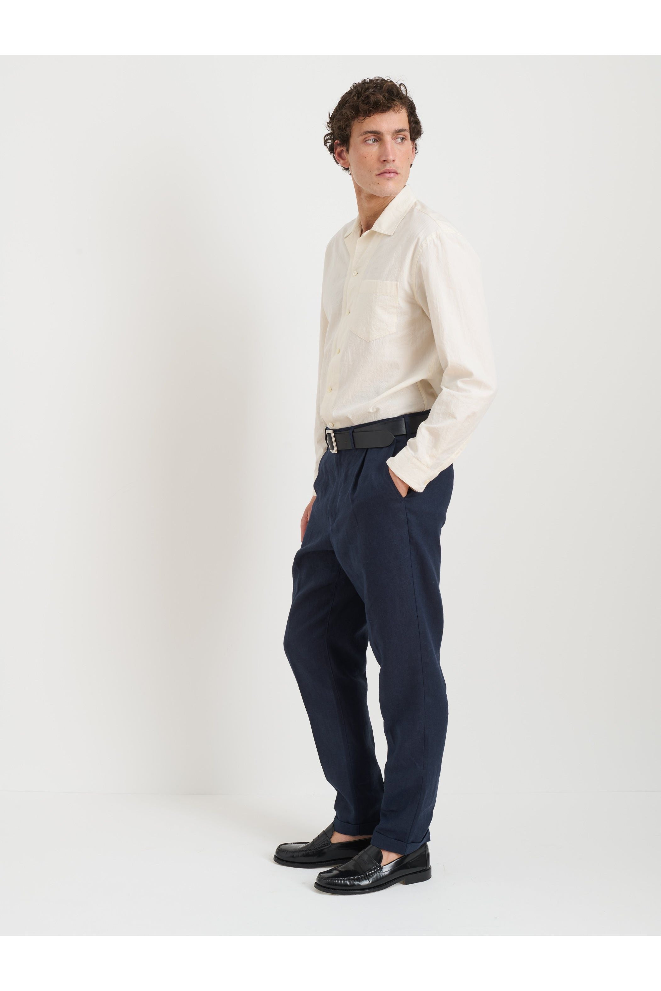 Stndard Pleated Pant In Linen Alex Mill