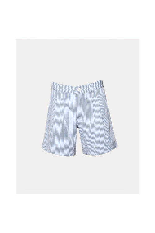 Benny Short Stripe Seersucker Light Blue/White - Primm'sBenny Short Stripe Seersucker Light Blue/WhiteFrances Valentine