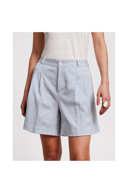 Benny Short Stripe Seersucker Light Blue/White - Primm'sBenny Short Stripe Seersucker Light Blue/WhiteFrances Valentine