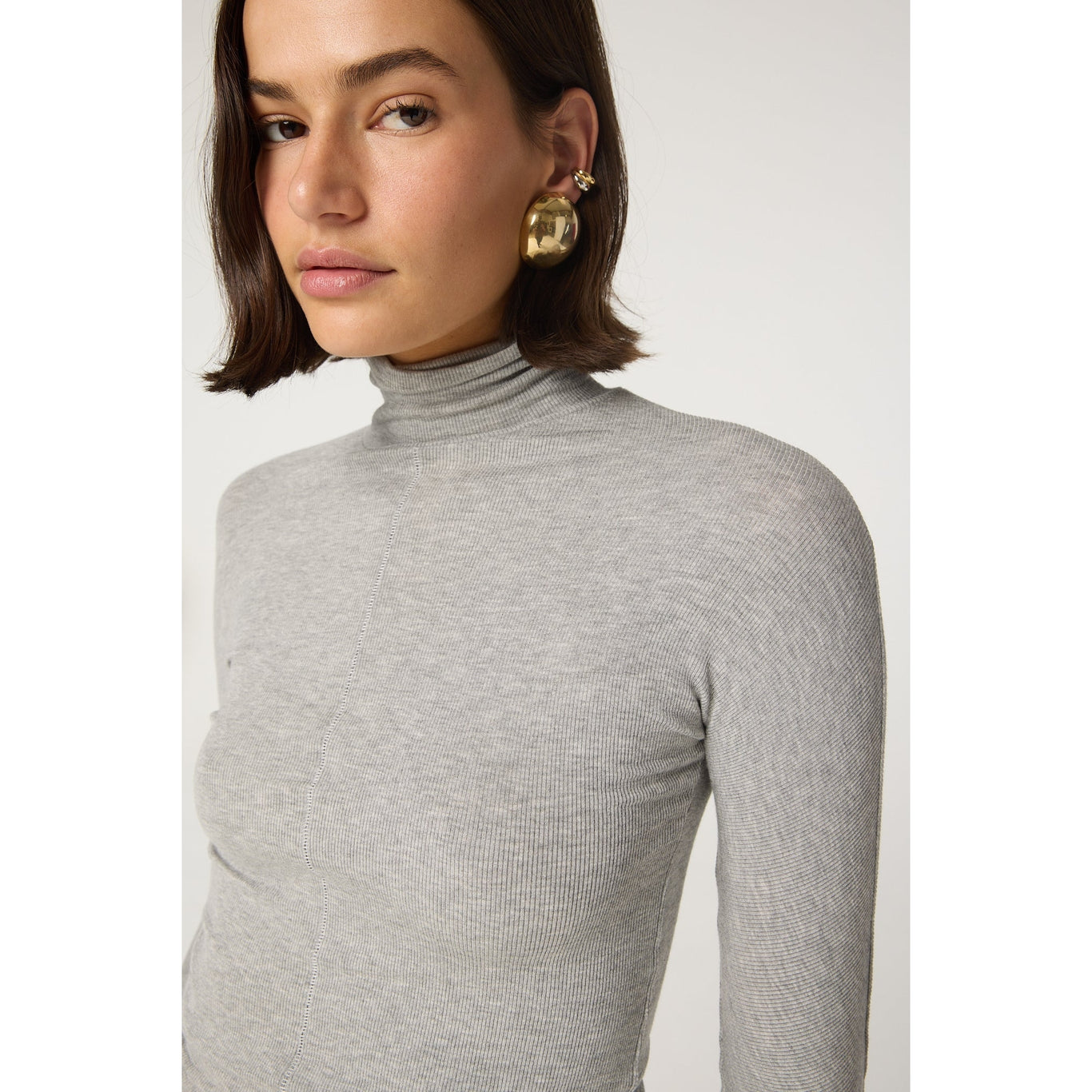 Line by K Blixa Turtleneck Top Heather Line by K