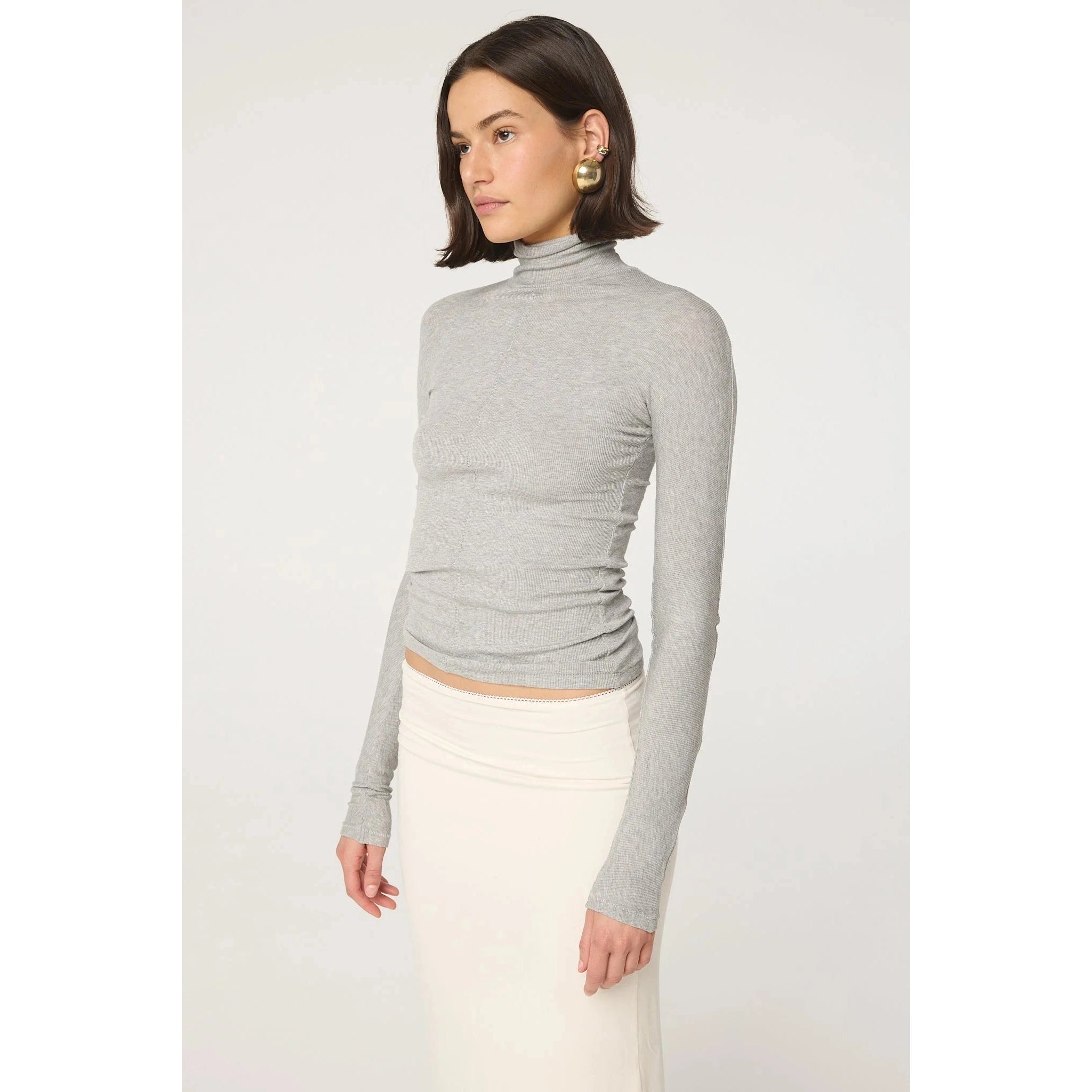 Line by K Blixa Turtleneck Top Heather Line by K