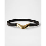 Brancusi Belt Black with 24k Gold Déhanche