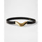 Brancusi Belt Black with 24k Gold Déhanche