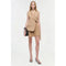 Antique White Eman Mini Dress Camel