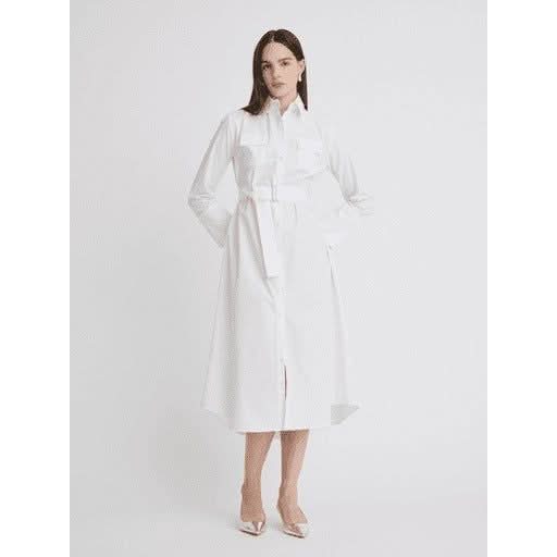 Cargo Button Up Midi White Poplin Shirt Dress Cargo Button Up - Primm'sCargo Button Up Midi White Poplin Shirt Dress Cargo Button UpMatthew Bruch