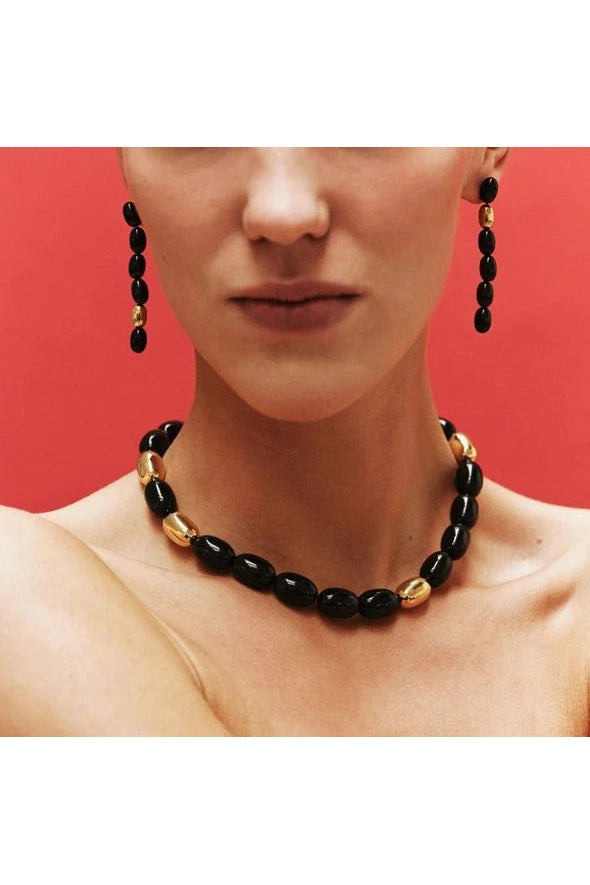 Clementine Necklace (Black/Gold) - Primm'sClementine Necklace (Black/Gold)Heaven Mayhem