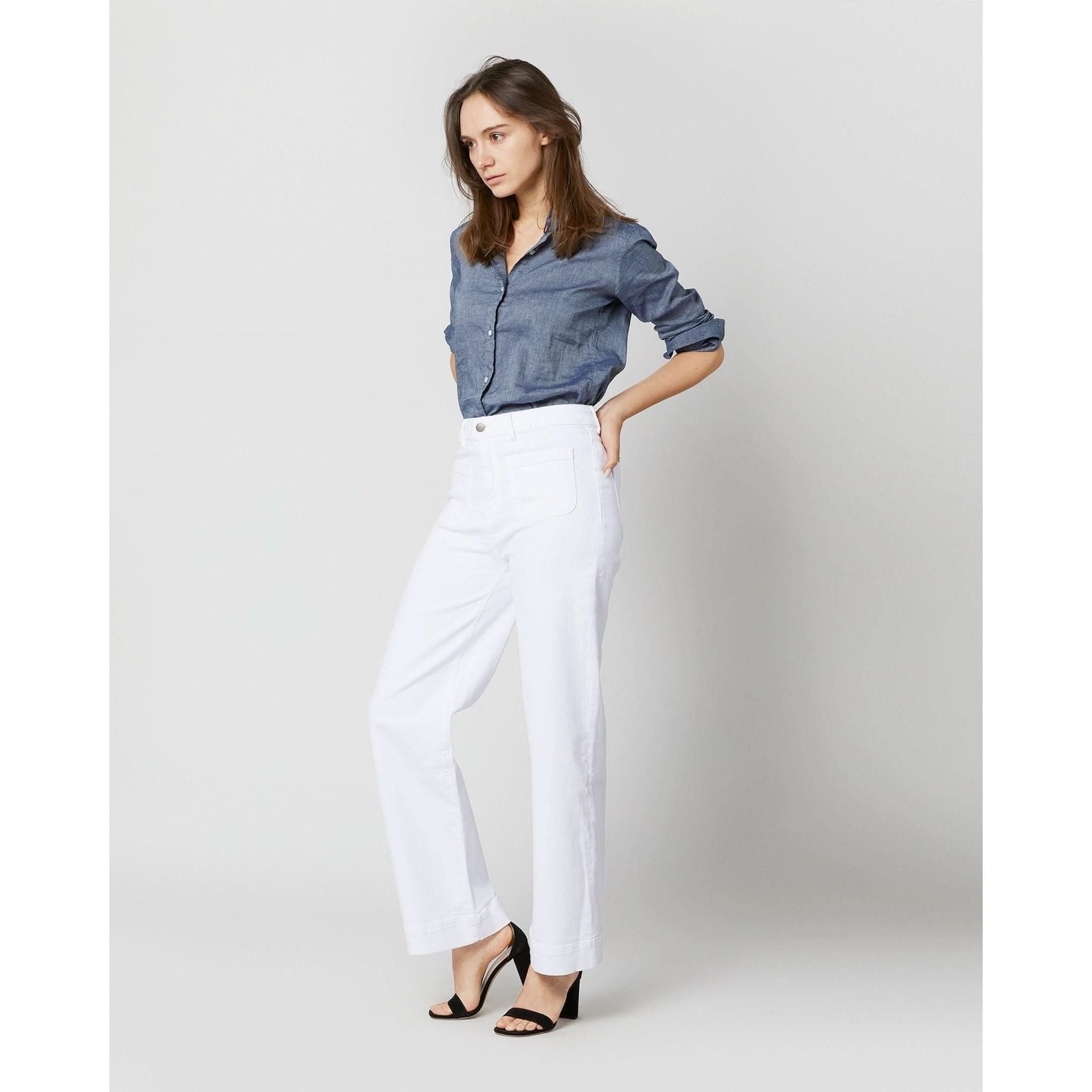 Column Patch Pocket Jean White - Primm'sColumn Patch Pocket Jean WhiteMashburn