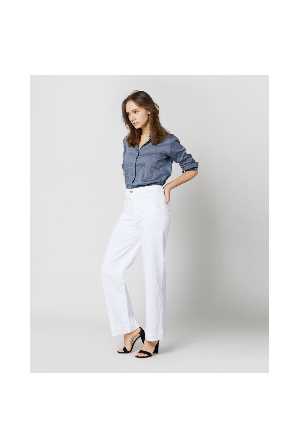 Column Patch Pocket Jean White - Primm'sColumn Patch Pocket Jean WhiteMashburn