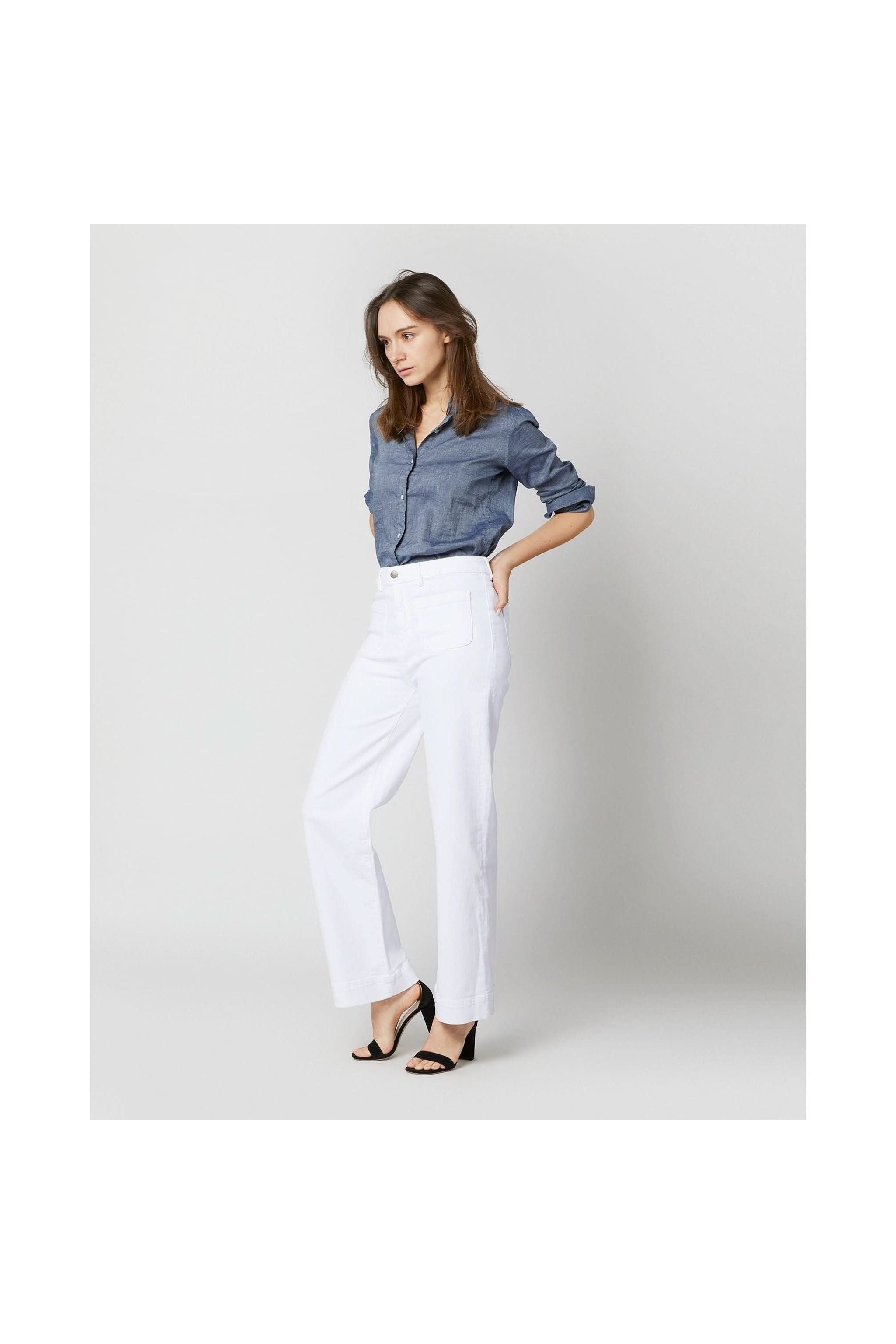 Column Patch Pocket Jean White - Primm'sColumn Patch Pocket Jean WhiteMashburn
