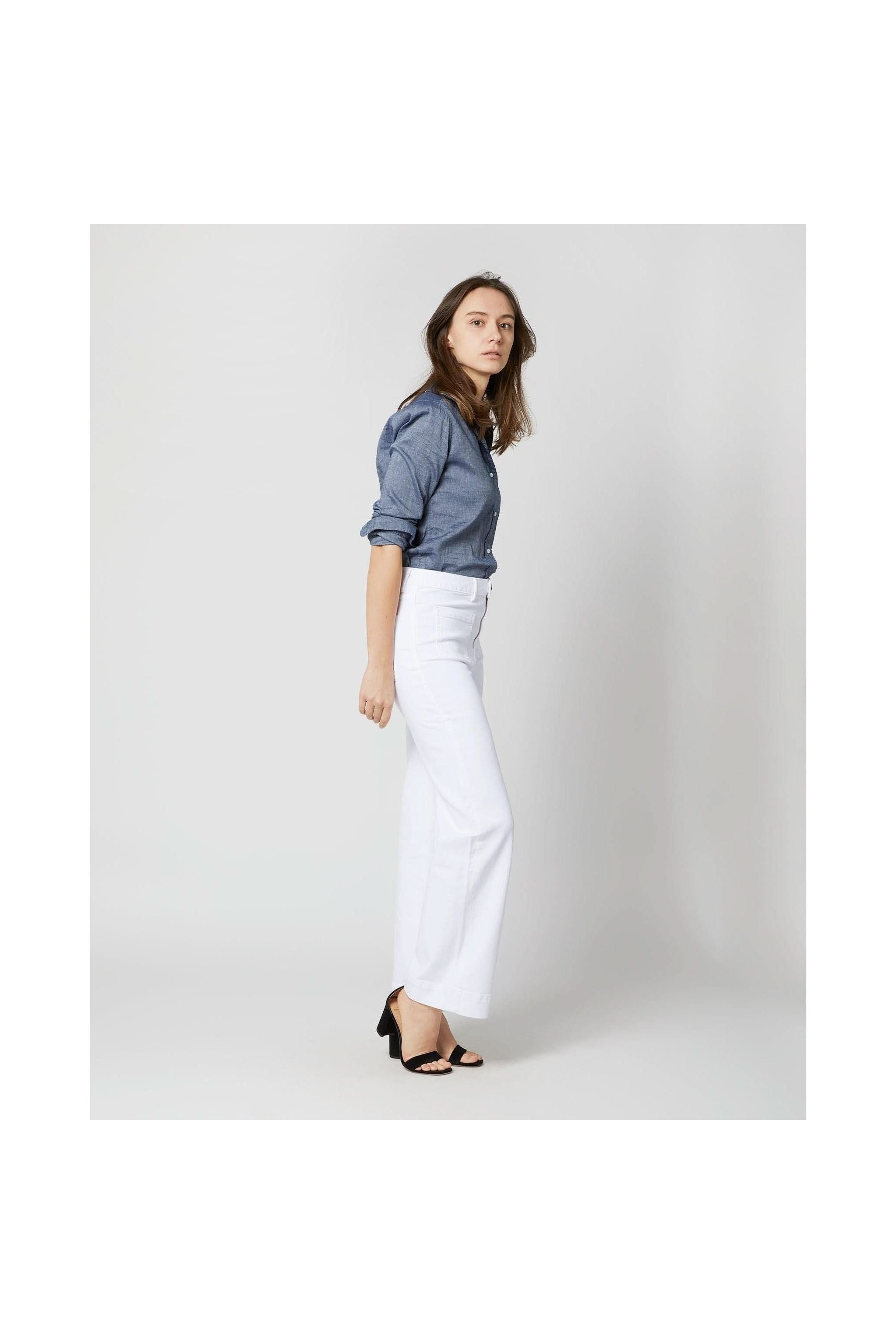 Column Patch Pocket Jean White - Primm'sColumn Patch Pocket Jean WhiteMashburn