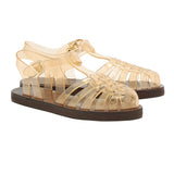 Ancient Greek Sandal Homeria Jelly Clear Caramel
