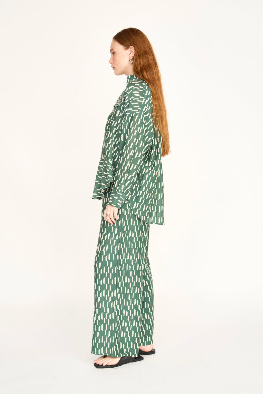 Kyoto Shirt in Verdure Rainfall MIRTH