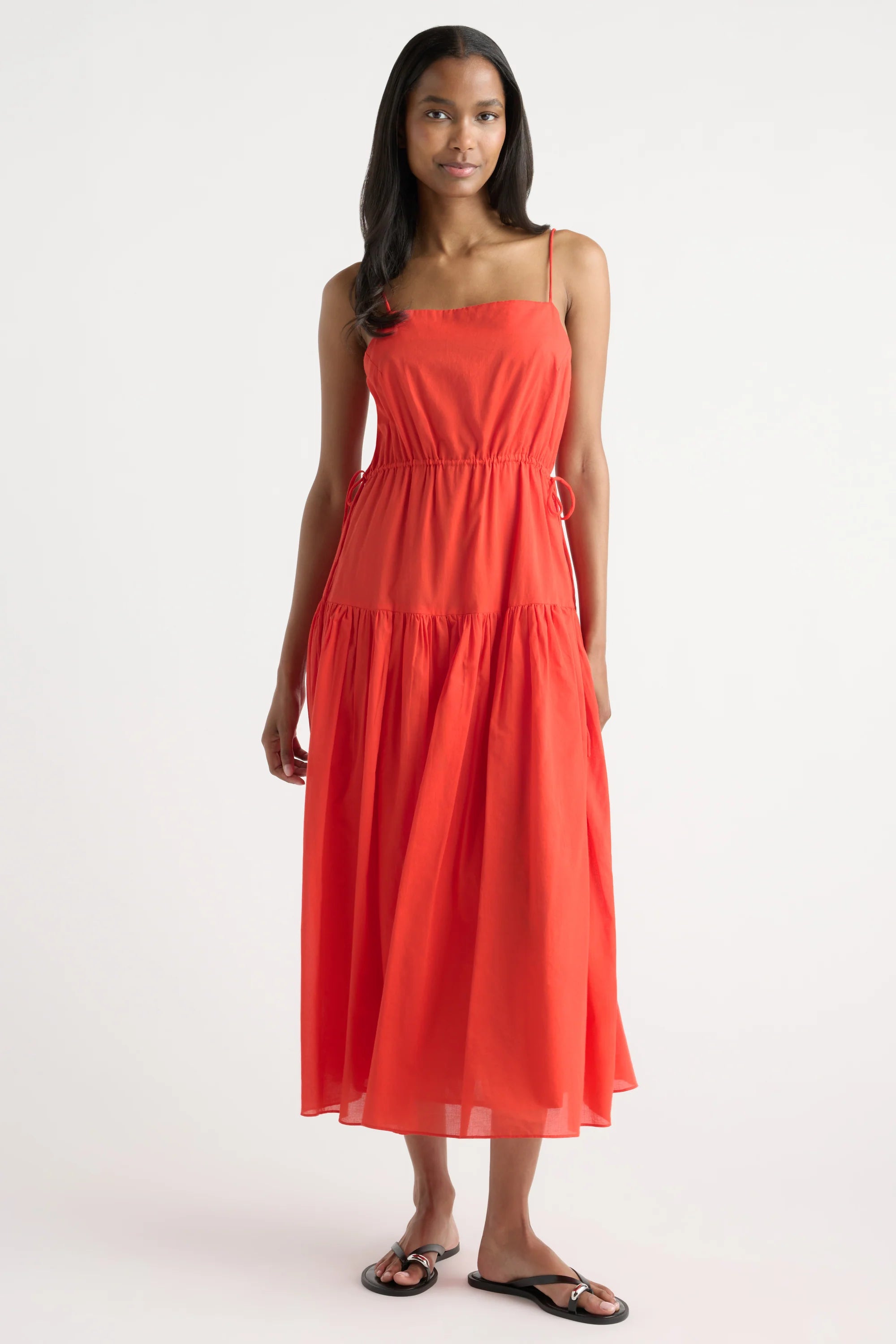 Dalia Tie-Waist Tiered Organic Cotton Dress Modern Citizen