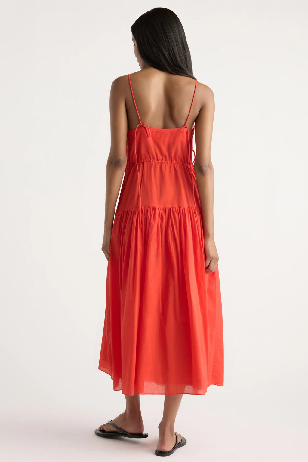 Dalia Tie-Waist Tiered Organic Cotton Dress Modern Citizen