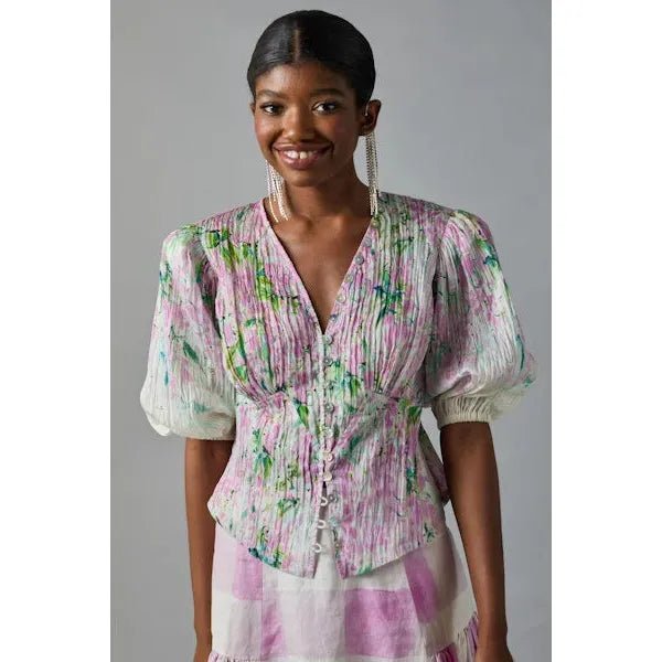 Deconstructed Tux Shirt Cabbage Roses - Primm'sDeconstructed Tux Shirt Cabbage RosesHope for Flowers by Tracy Reece