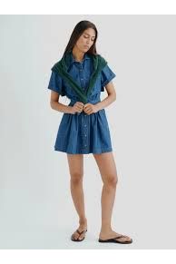 Koukla Dress Denim Aegean Suzie Kondi