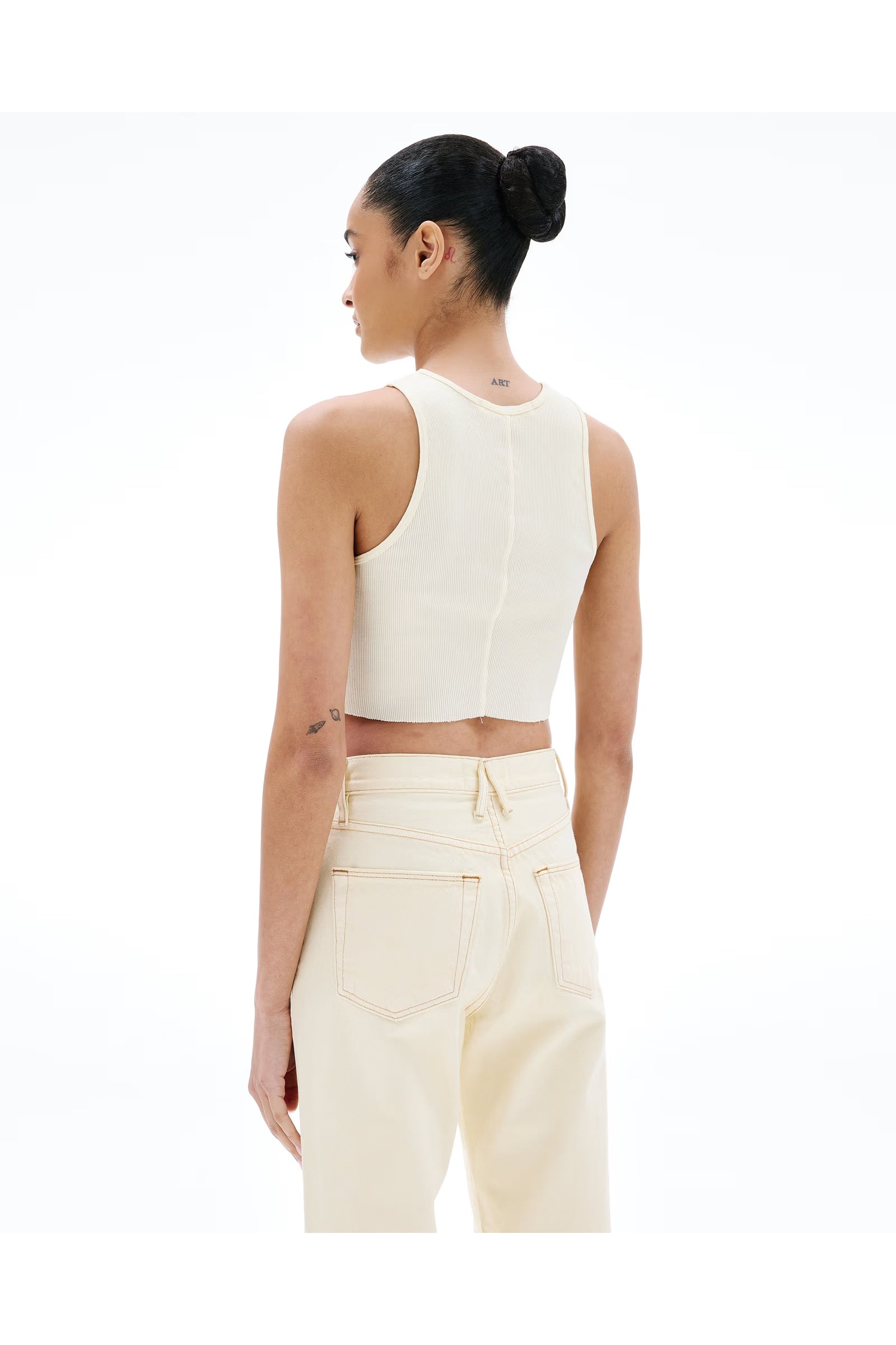 Cropped Rib Tank SLVRLAKE