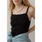 Dark Gray The Pointelle Square Neck Tank Jet