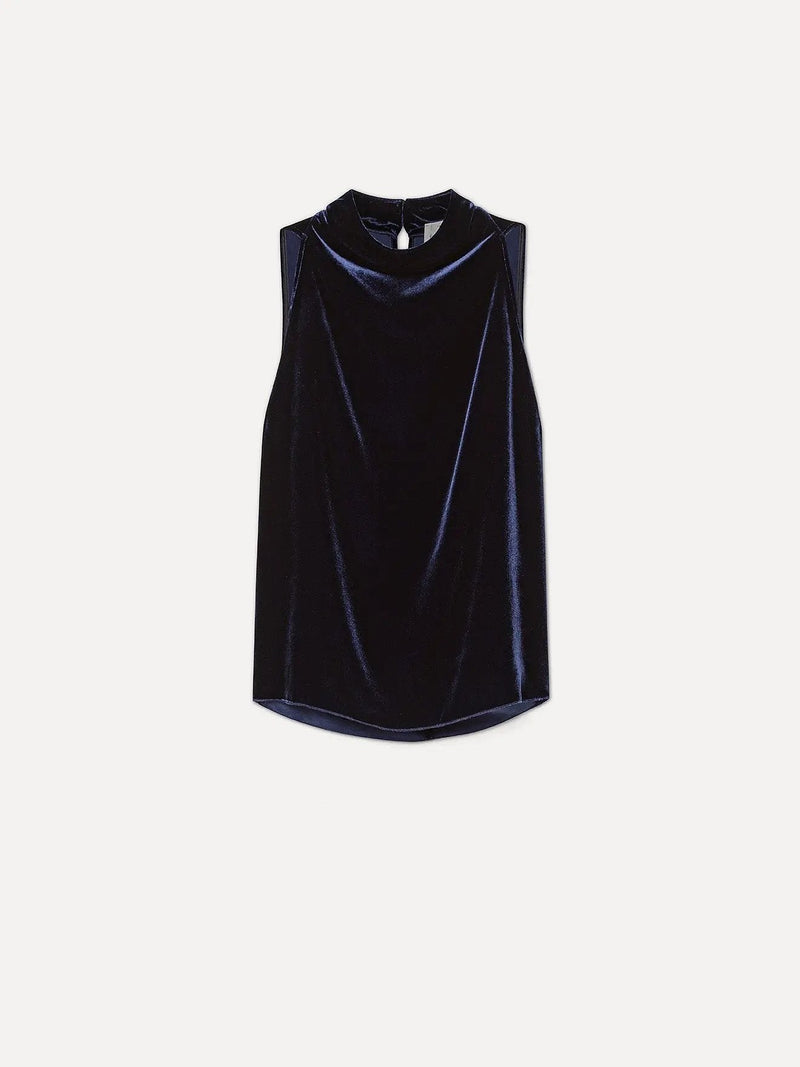 viscose/silk velvet top