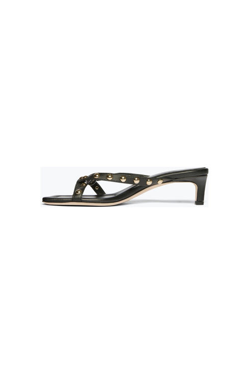 Elaine Sandal Black Nappa With Gold Studs - Primm'sElaine Sandal Black Nappa With Gold StudsFreda Salvador