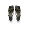 Dark Slate Gray Elaine Sandal Black Nappa With Gold Studs