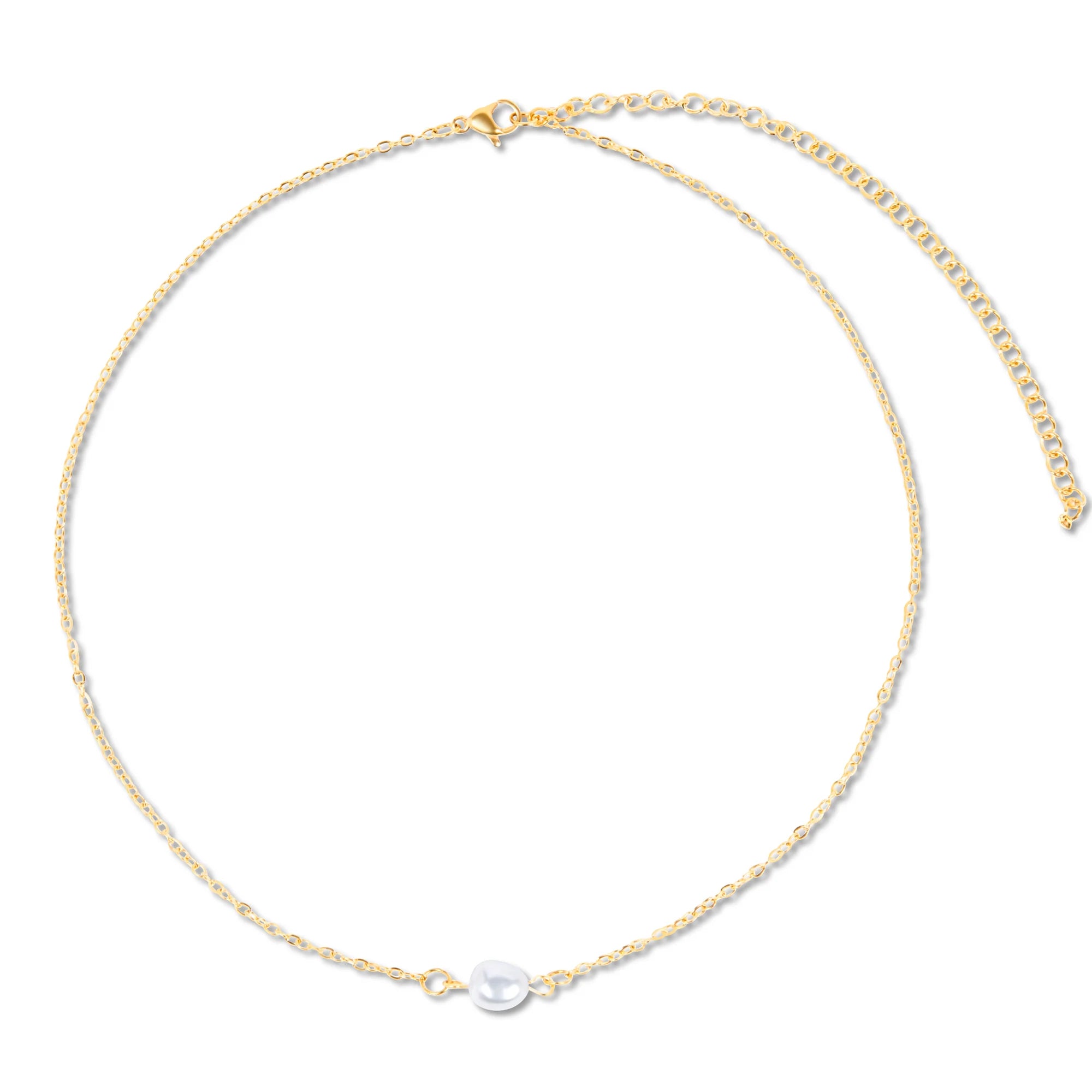 Ellie Vail Shayla Dainty Pearl Choker Necklace