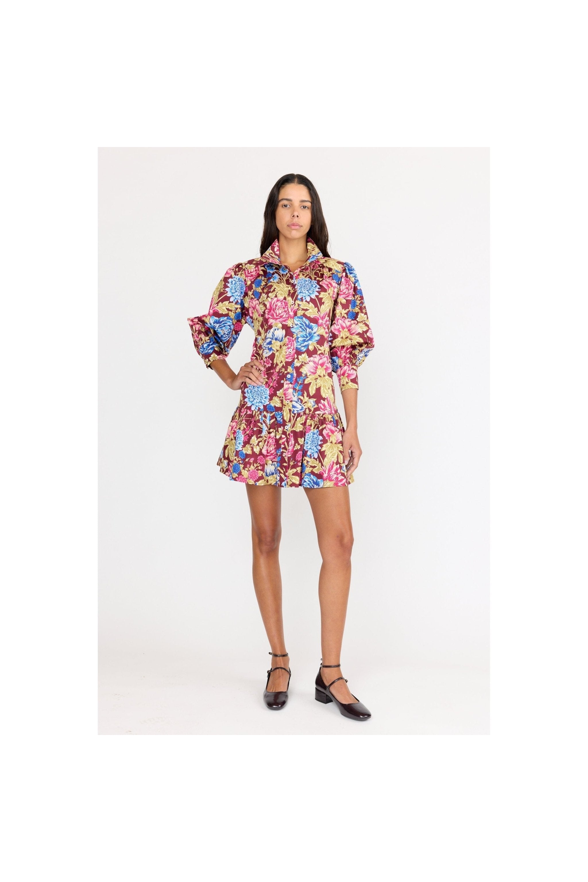 Emi Dress - Carmine Floral - Primm'sEmi Dress - Carmine FloralChristy Lynn
