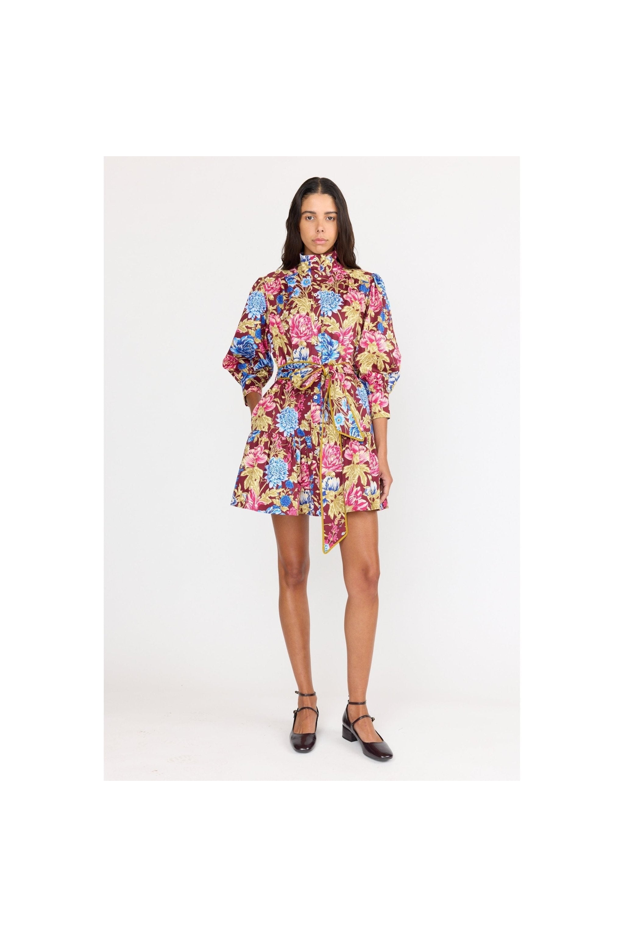 Emi Dress - Carmine Floral - Primm'sEmi Dress - Carmine FloralChristy Lynn