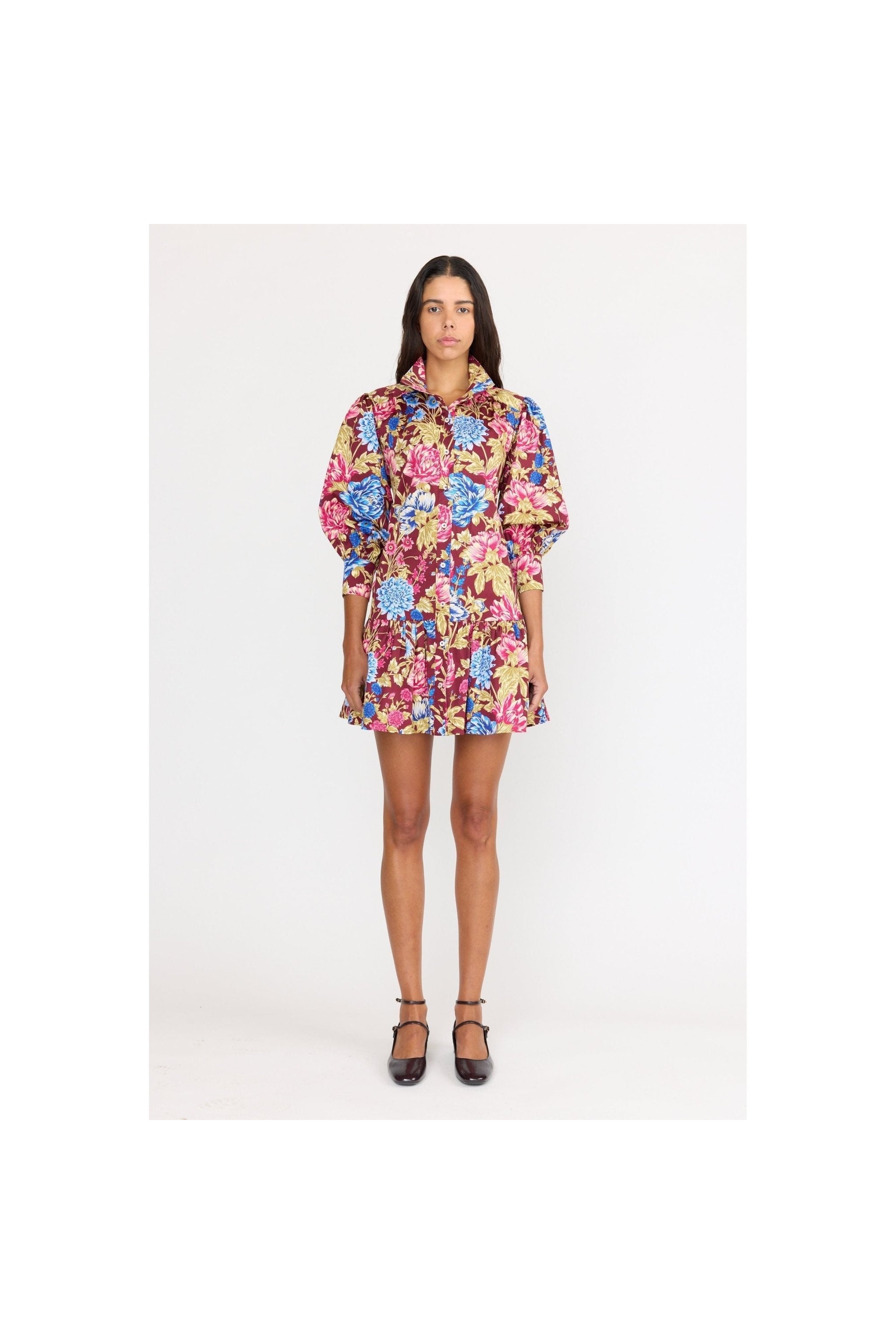 Emi Dress - Carmine Floral - Primm'sEmi Dress - Carmine FloralChristy Lynn