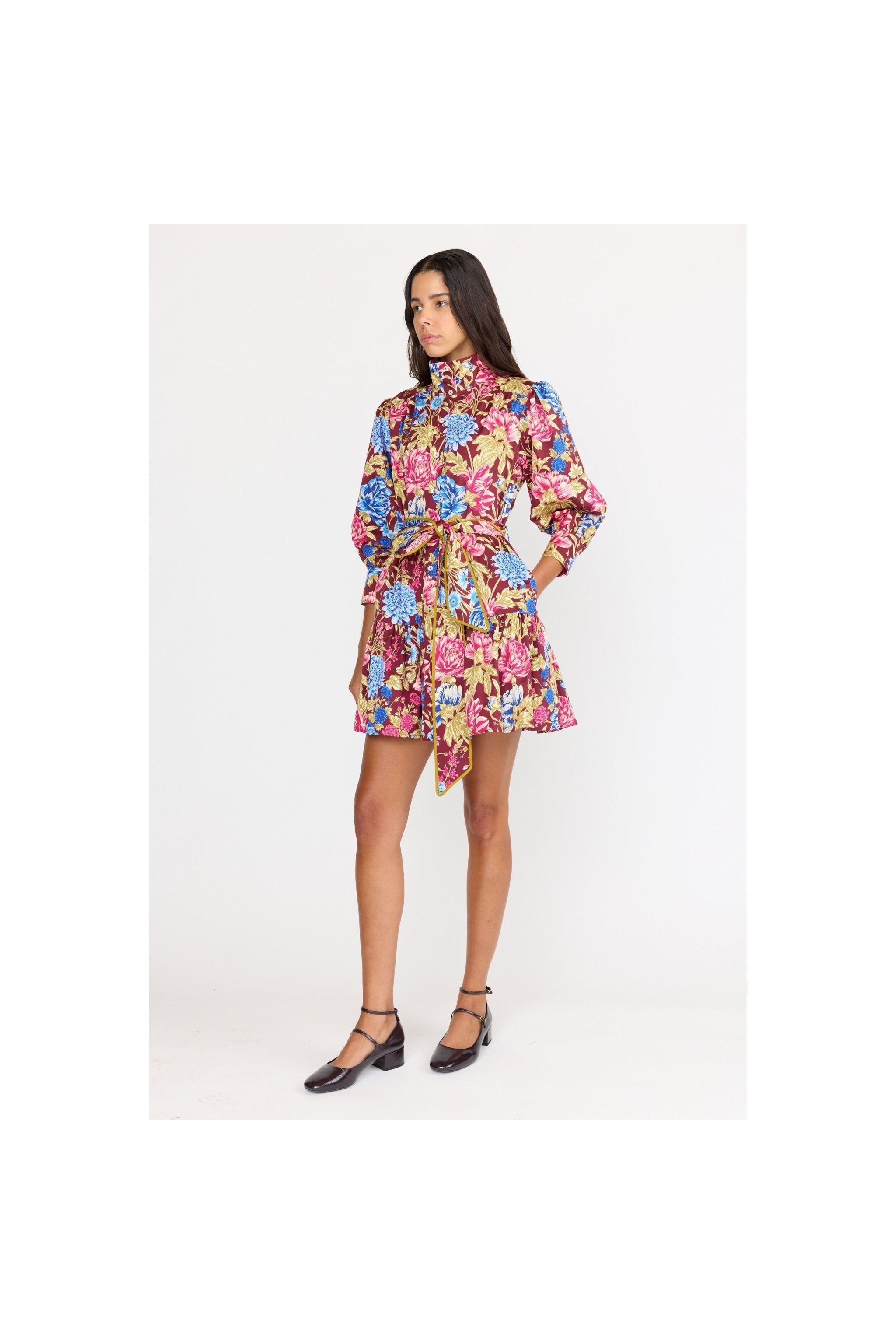 Emi Dress - Carmine Floral - Primm'sEmi Dress - Carmine FloralChristy Lynn