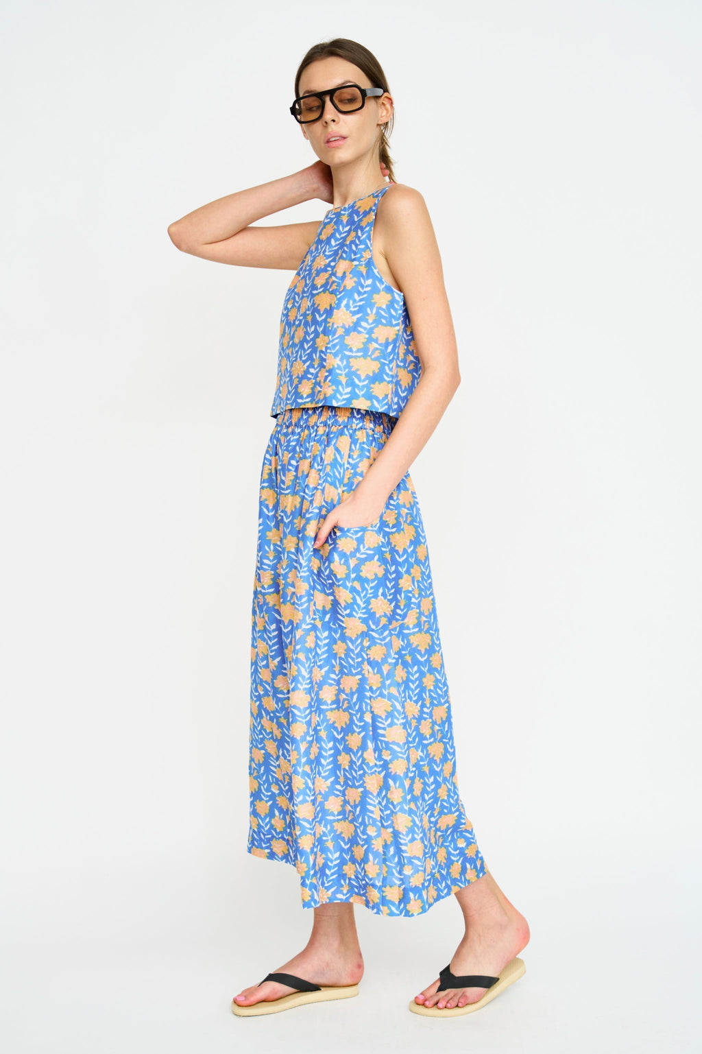 Verona Skirt in Tangerine Carnation MIRTH