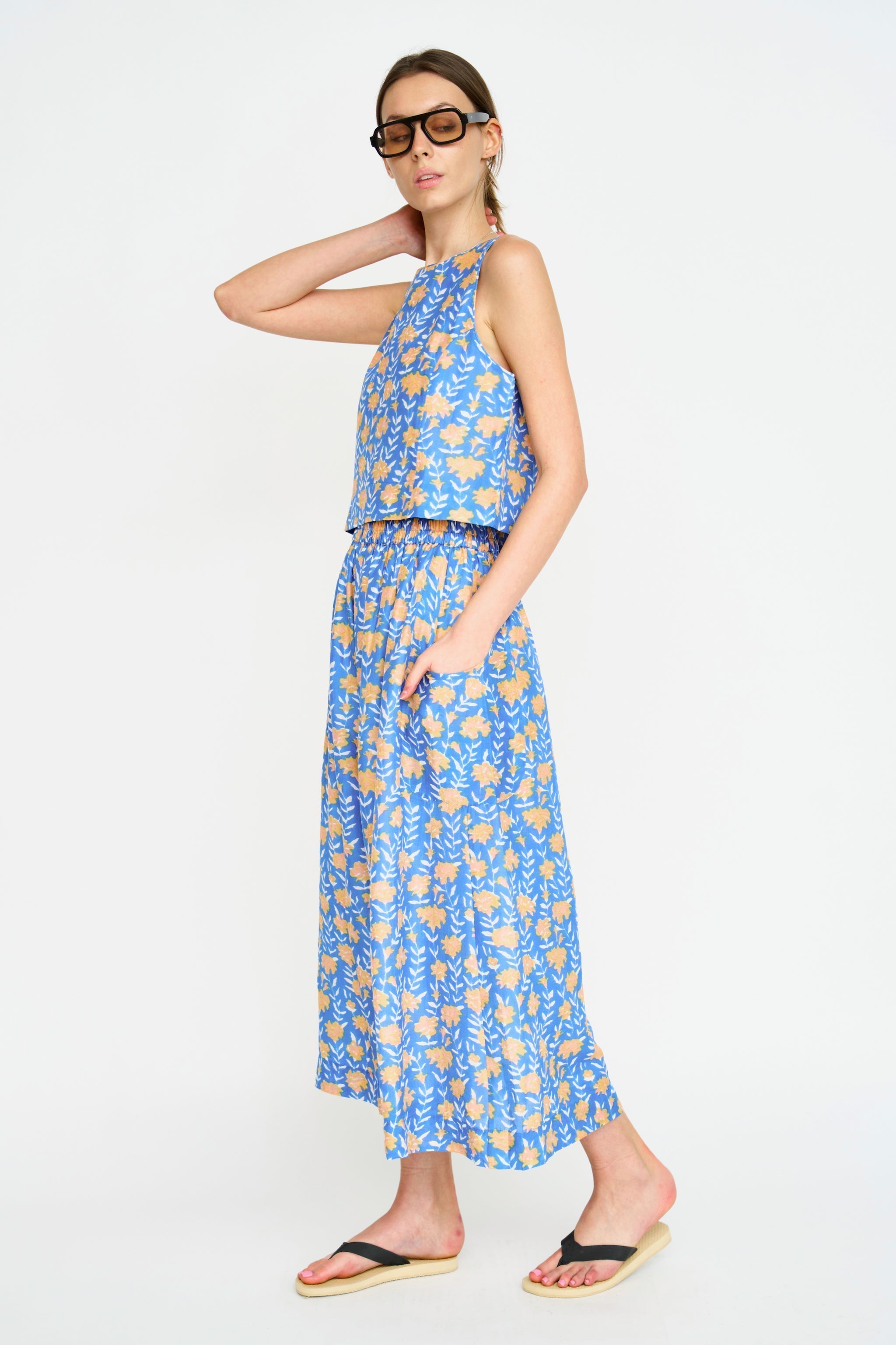 Verona Skirt in Tangerine Carnation MIRTH