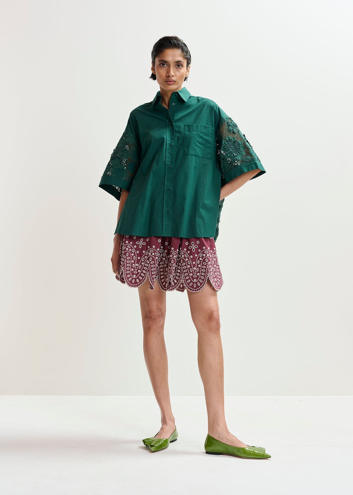 KALI OVERSIZED LACE SHIRT ESSENTIEL ANTWERP