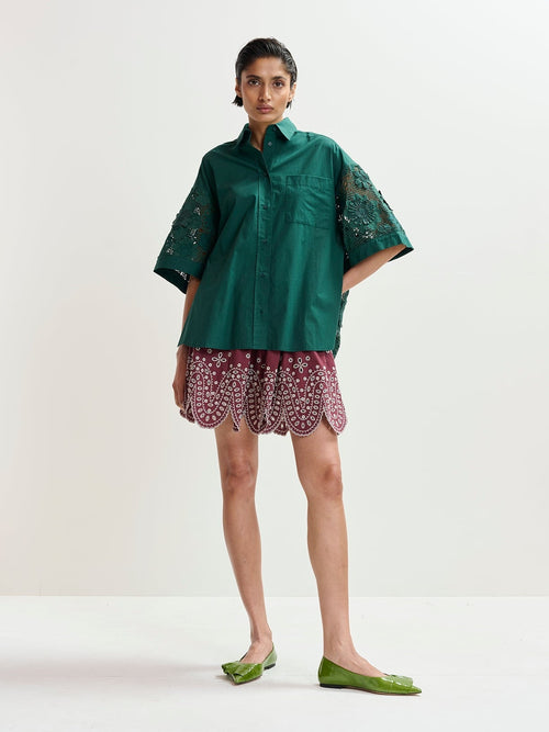 KALI OVERSIZED LACE SHIRT ESSENTIEL ANTWERP