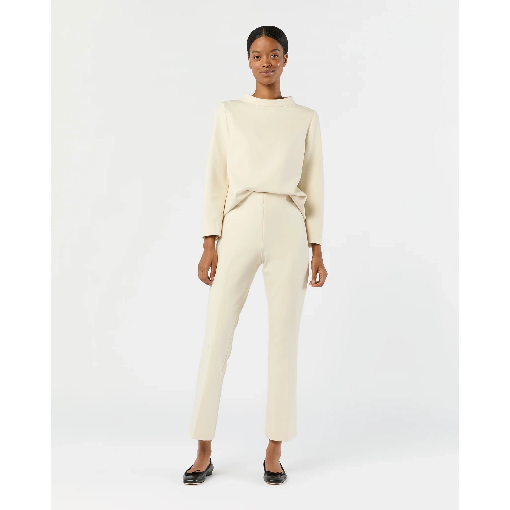 Faye Flare Cropped Pant Bisque Mashburn