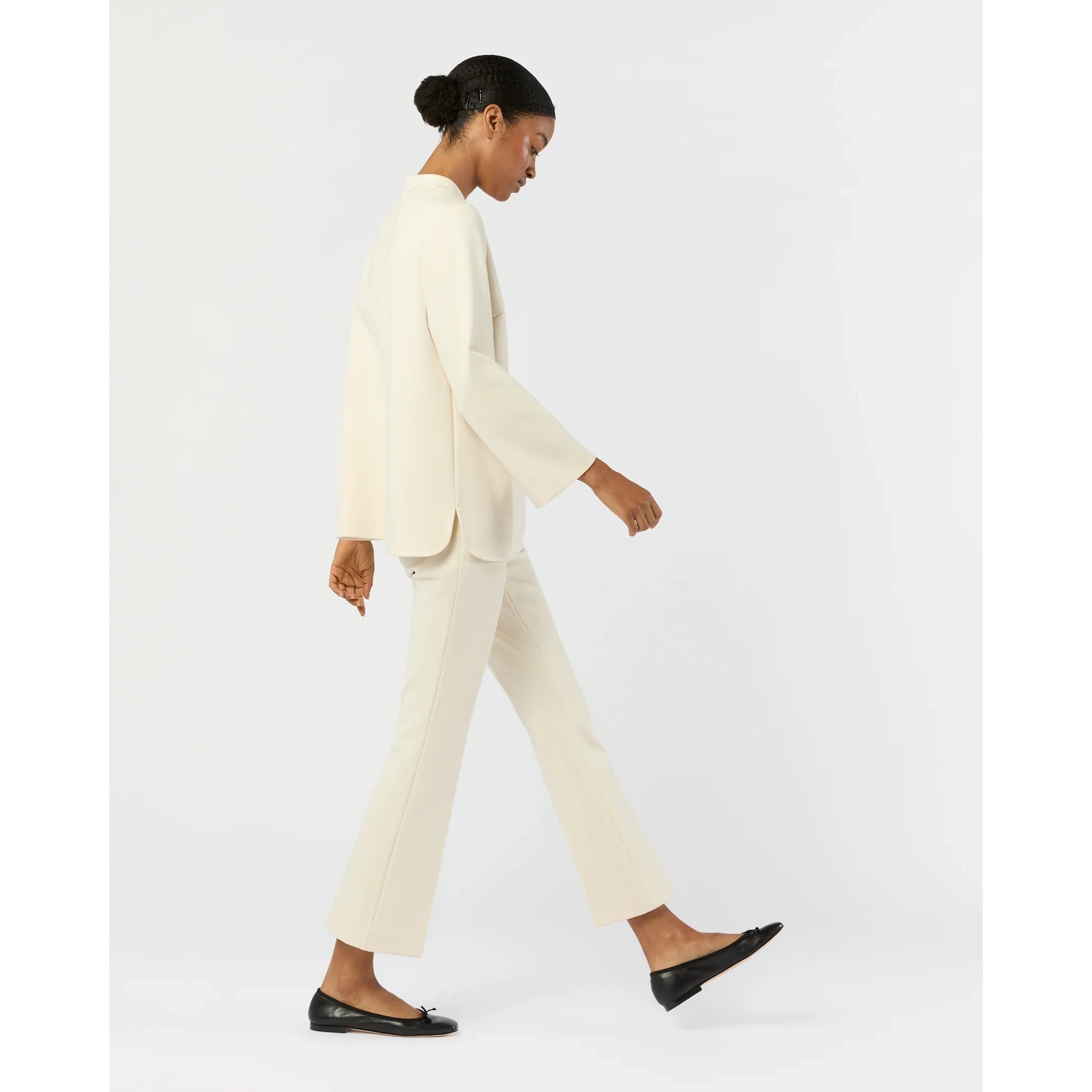 Faye Flare Cropped Pant Bisque Mashburn