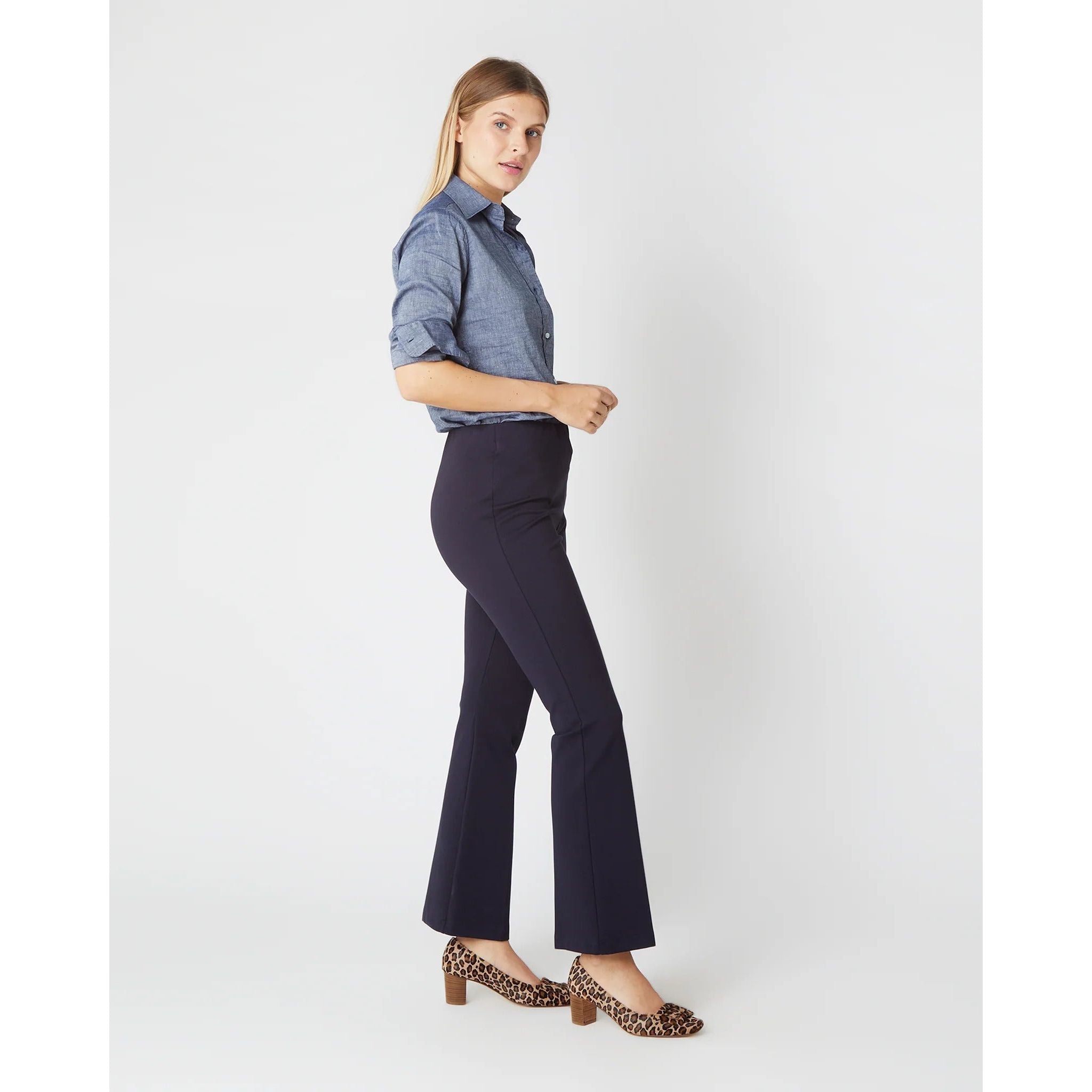 Faye Flare Cropped Pant Navy - Primm'sFaye Flare Cropped Pant NavyMashburn