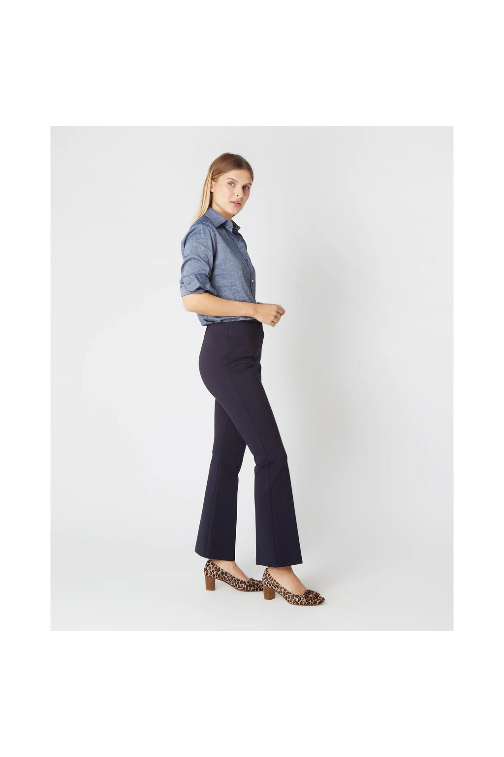 Faye Flare Cropped Pant Navy - Primm'sFaye Flare Cropped Pant NavyMashburn