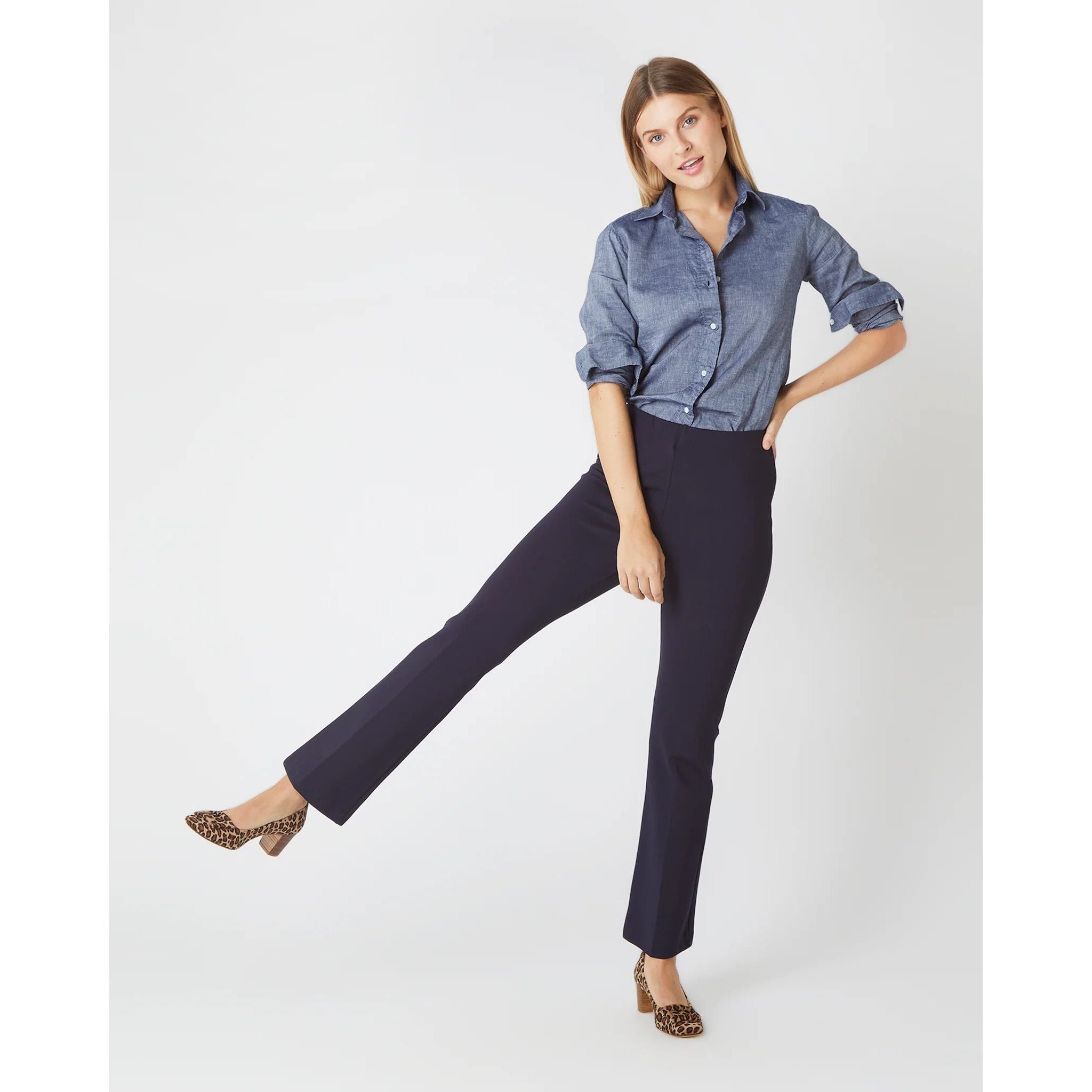 Faye Flare Cropped Pant Navy - Primm'sFaye Flare Cropped Pant NavyMashburn