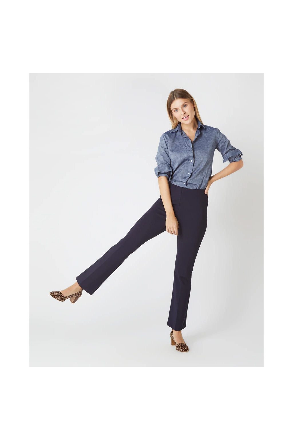 Faye Flare Cropped Pant Navy - Primm'sFaye Flare Cropped Pant NavyMashburn
