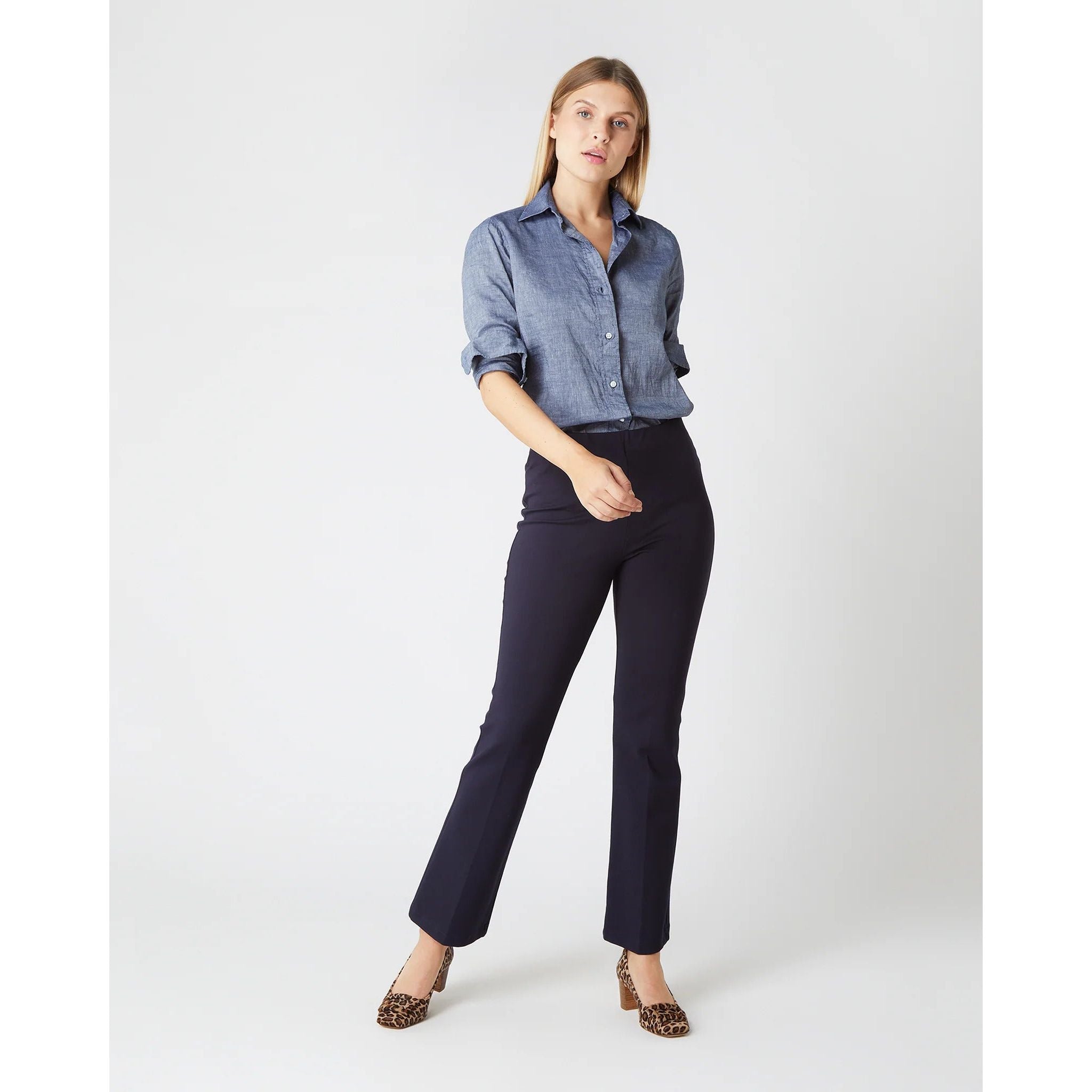 Faye Flare Cropped Pant Navy - Primm'sFaye Flare Cropped Pant NavyMashburn
