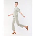 Fayette Flare Cropped Pant Olive Small Bengal Stripe Stretch Seersucker - Primm'sFayette Flare Cropped Pant Olive Small Bengal Stripe Stretch SeersuckerMashburn